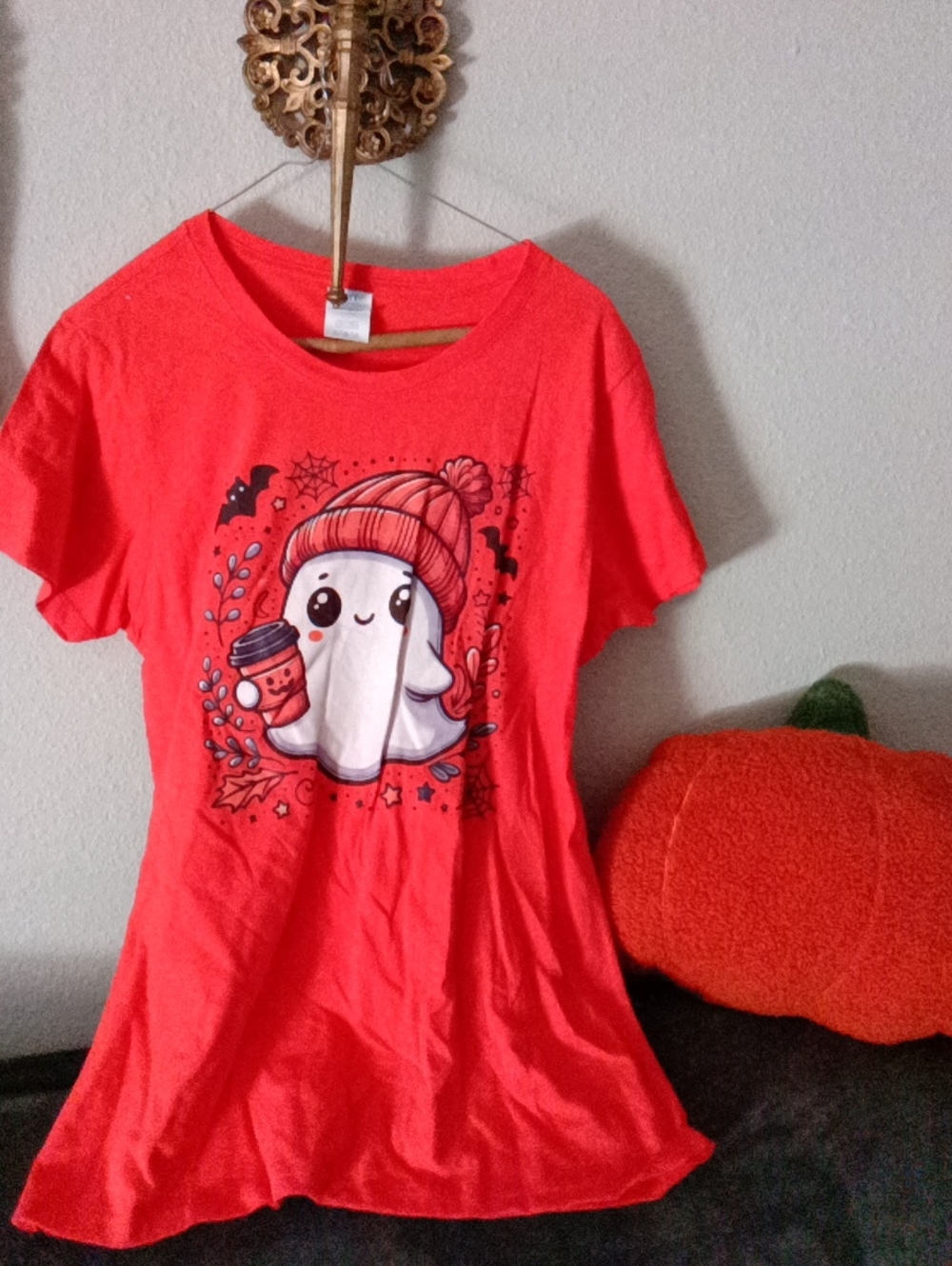 Red Ghost Graphic Short Sleeve Tee - Brand: